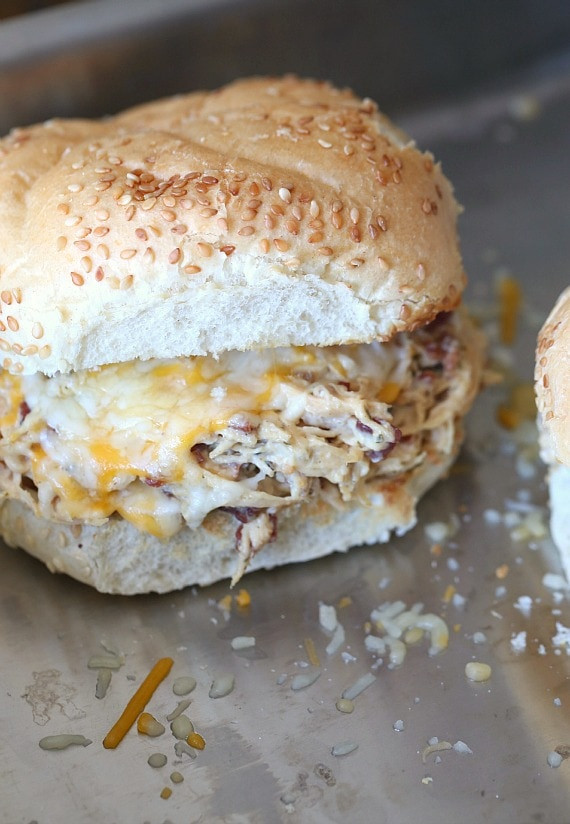 Crack Chicken Sandwiches
 Slow Cooker Crack Chicken Cookies and Cups