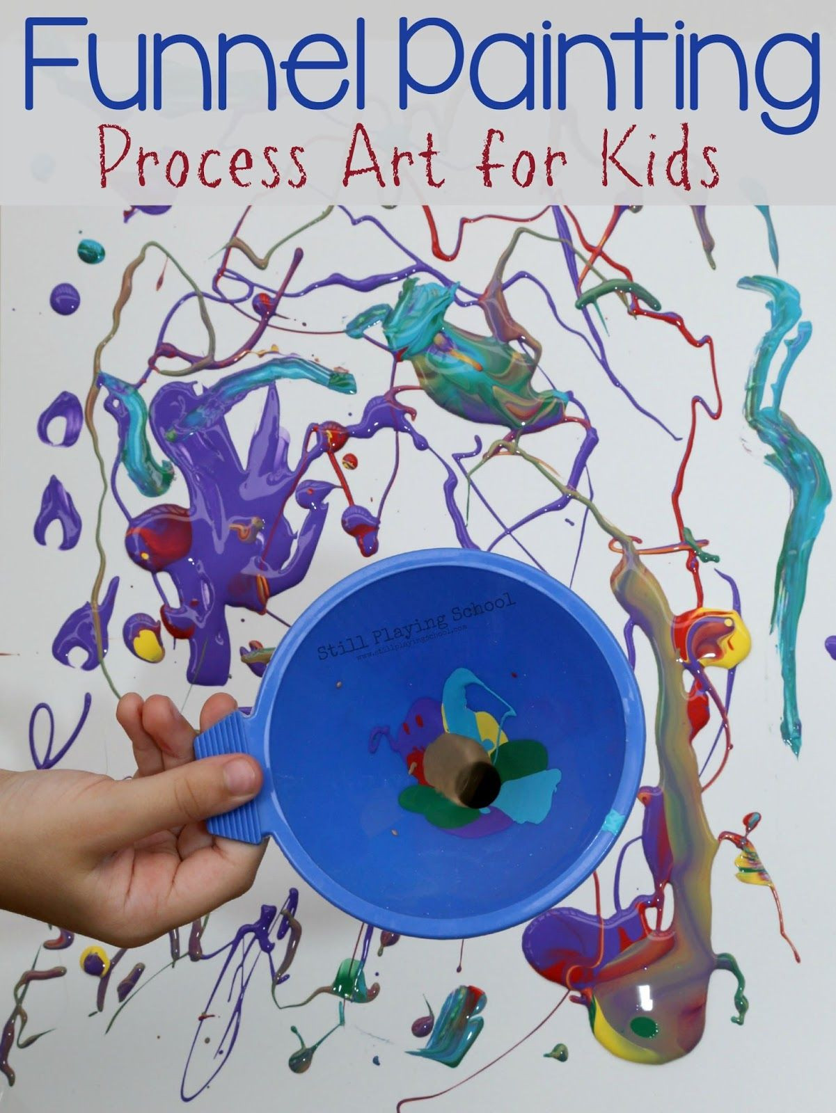 Craft Activities For Toddlers
 Funnel Painting Process Art for Kids