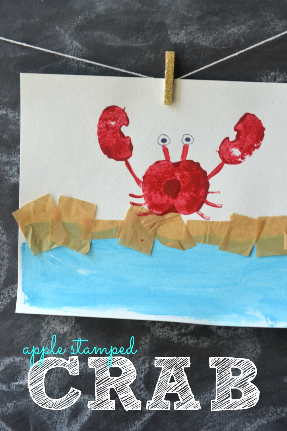 Craft Activities For Toddlers
 Apple Stamped Crab Kids Craft