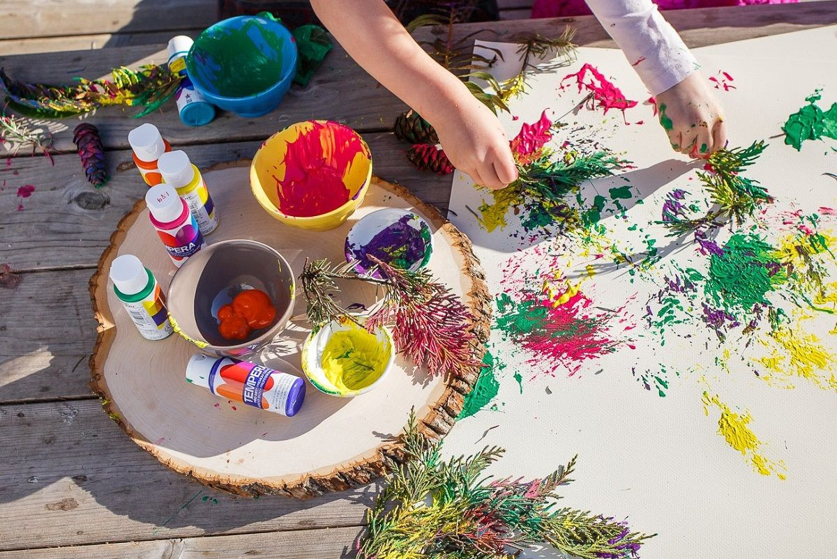 Craft Activities For Toddlers
 No Brush Required Paint a Masterpiece with Mother Nature
