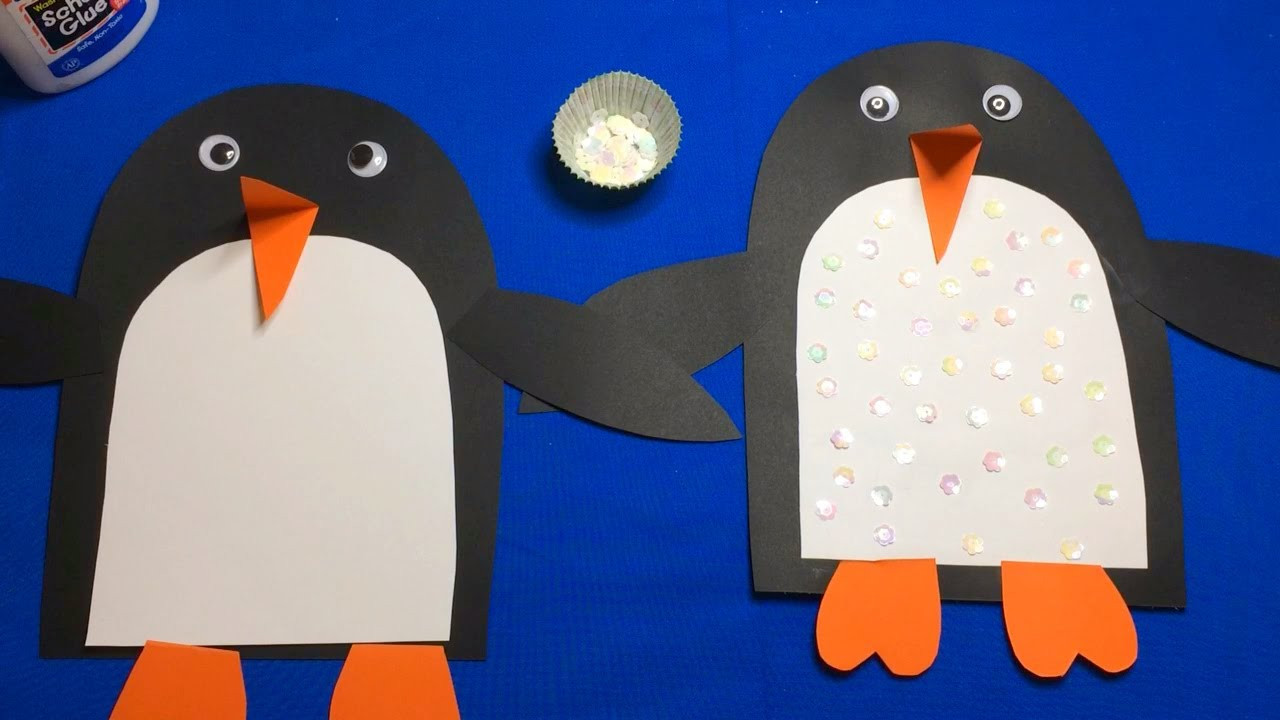 Craft Activity For Preschool
 Sequin Penguin Preschool Craft For Fine Motor Skills