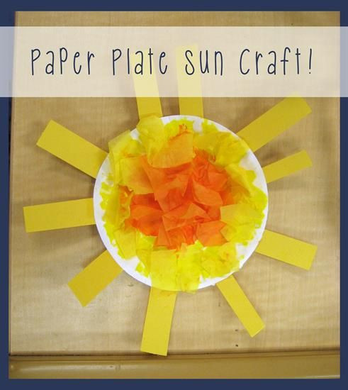 Craft Activity For Preschool
 Paper Plate Sun Craft for Kids
