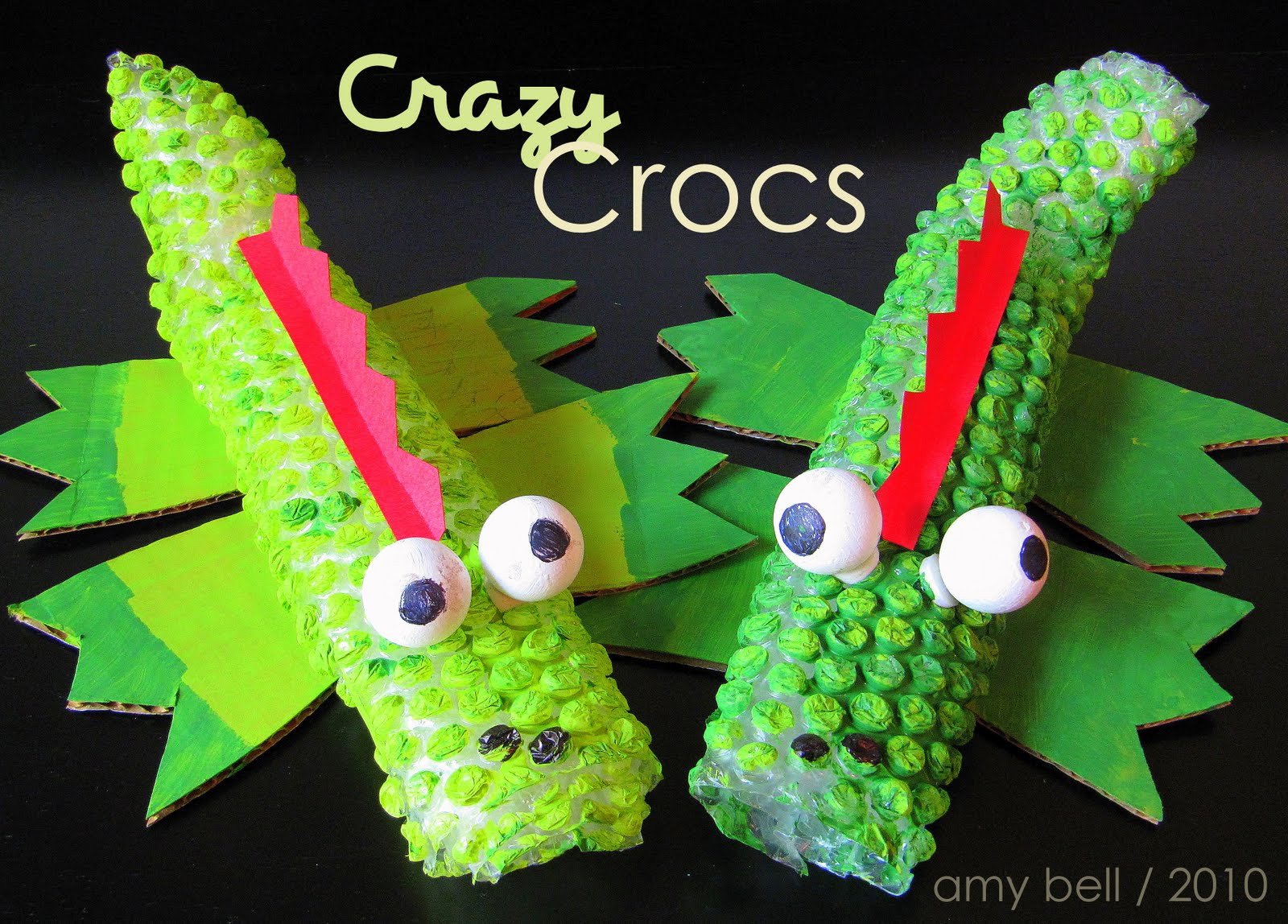Craft Ideas For Children
 Bubble Wrap Crocodile Kids Craft