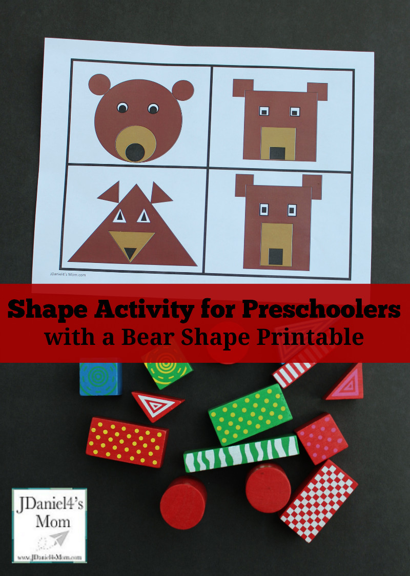 Craft Ideas For Preschool
 Shape Activity for Preschoolers with a Bear Shape Printable