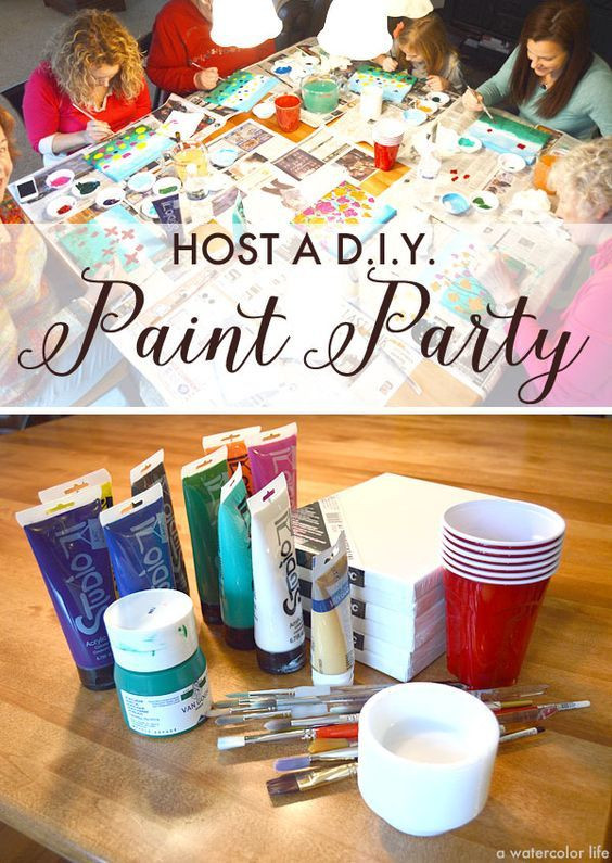Craft Parties For Adults
 How to host a DIY painting party for your birthday