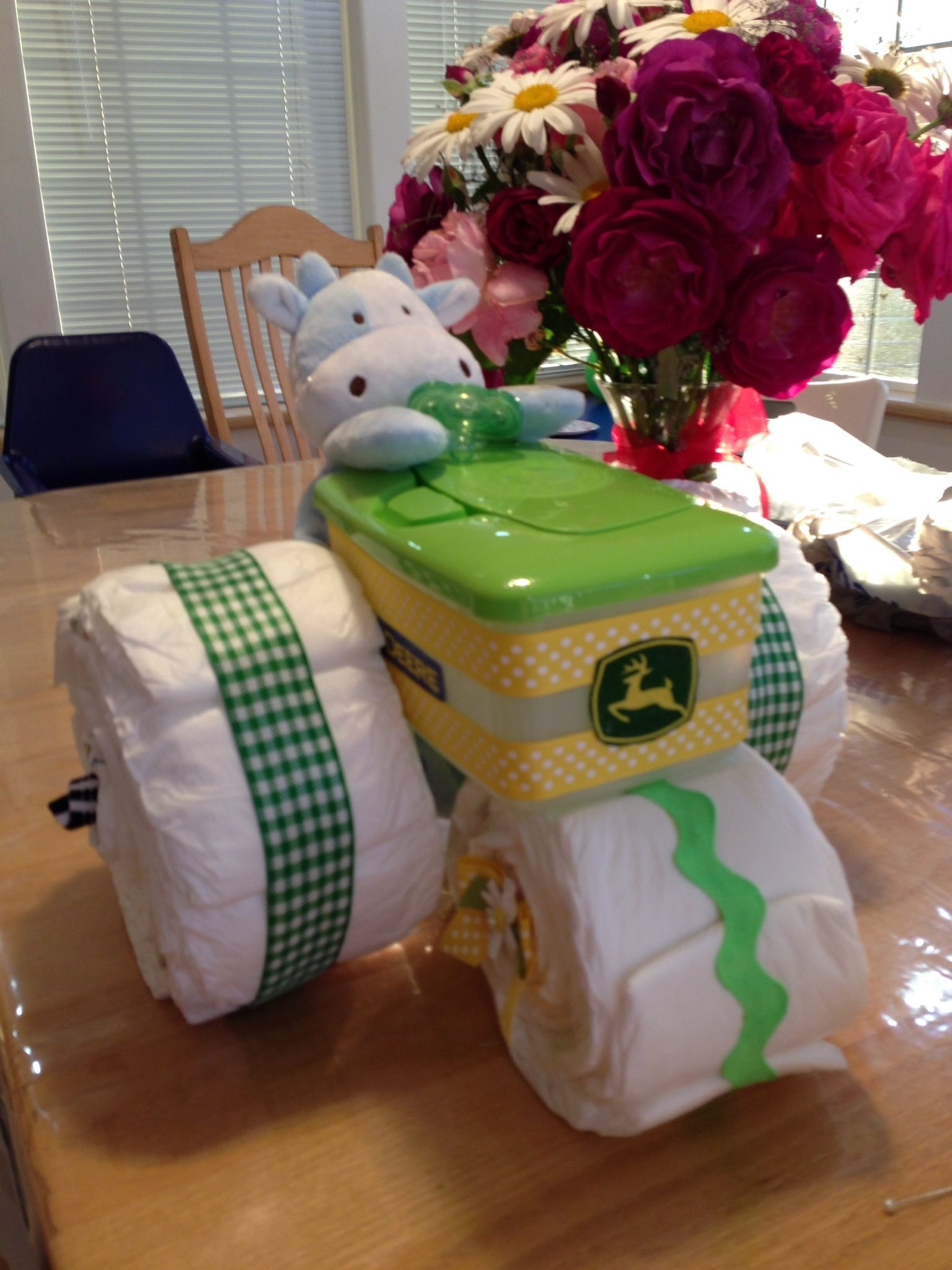 Crafty Baby Shower Gift Ideas
 Diaper tractor for my daughter s new baby in 2019