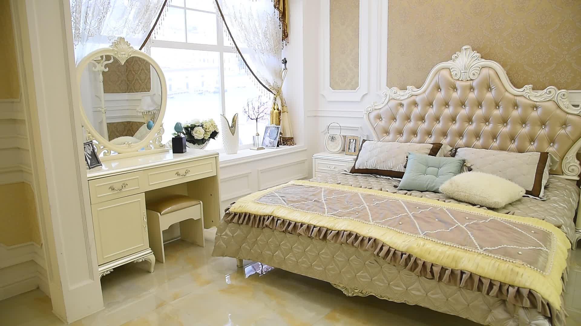 Cream Color Bedroom Set
 Classical Cream Colored Royal French Bedroom Set Luxury