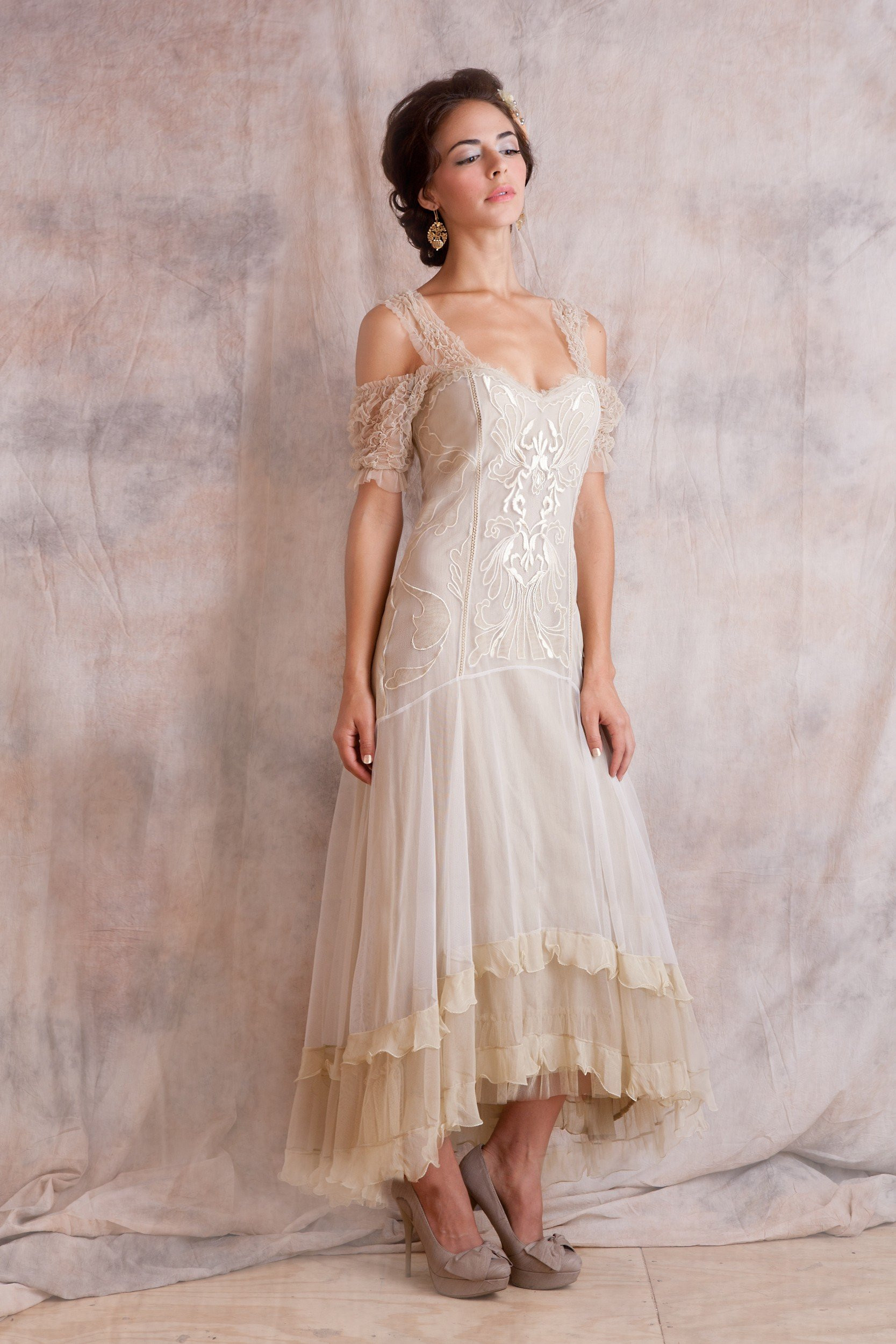 Cream Wedding Dresses
 Venetian Wedding Dress in Cream by Nataya