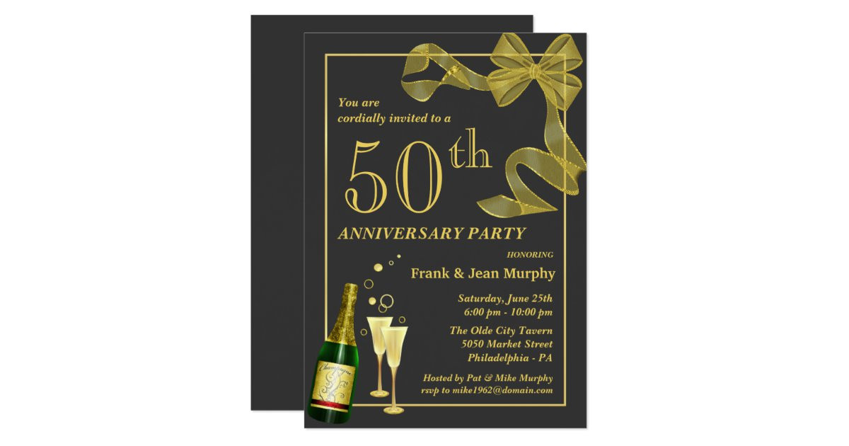 Create Birthday Invitations
 Create your own 50th ANNIVERSARY Party Invitations