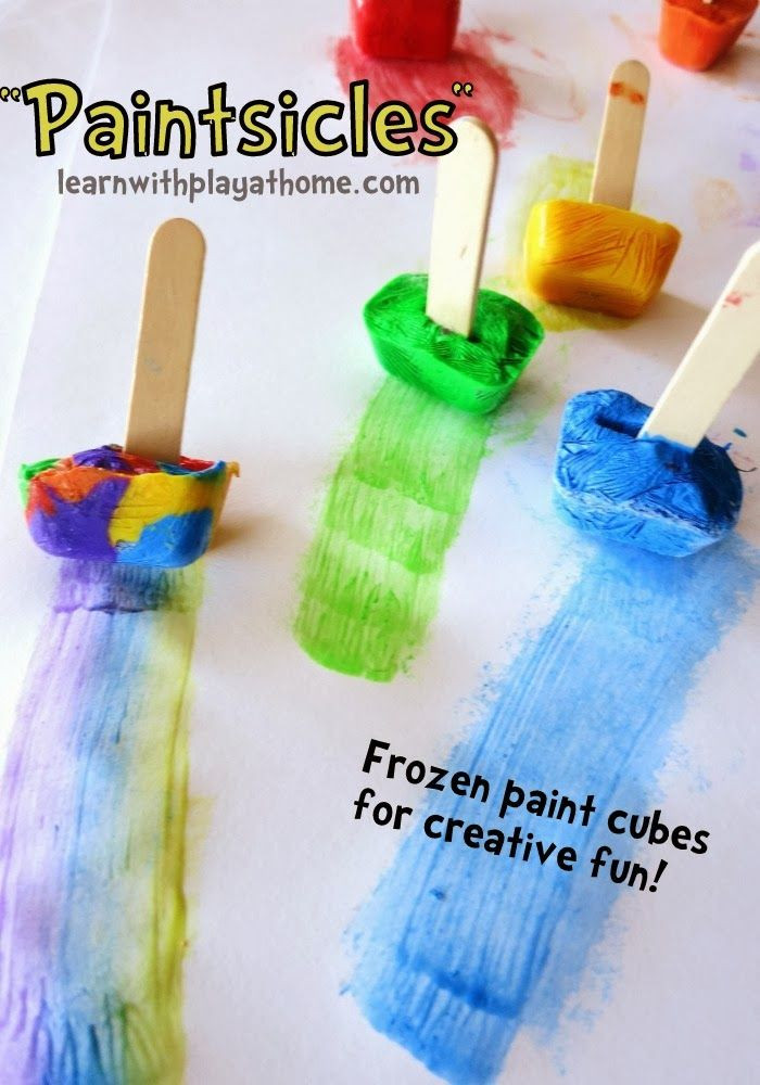 Creative Art Ideas For Preschoolers
 Paintsicles Activity from Learn with Play at Home kids