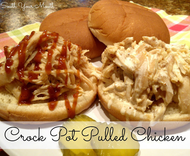 Crock Pot Shredded Chicken Sandwiches
 South Your Mouth Crock Pot Pulled Chicken