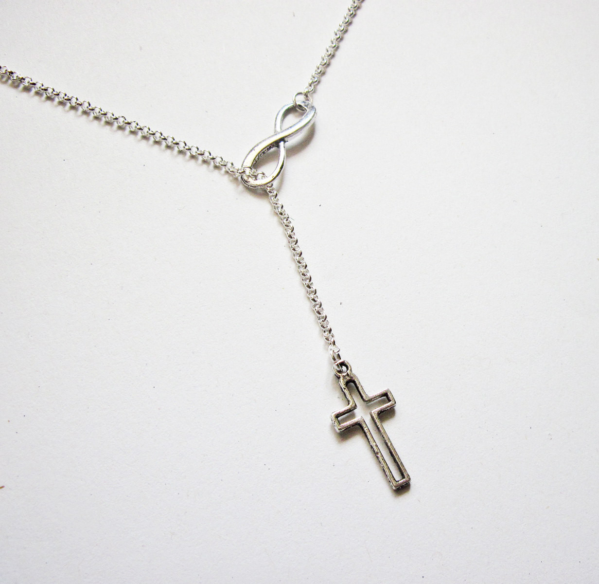 Cross And Infinity Necklace
 Infinity Necklace Cross and Infinity Necklace Y Necklace