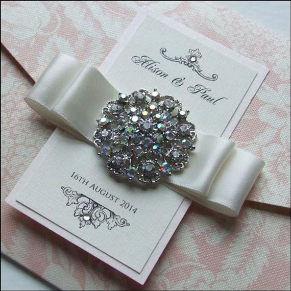 Crystal Wedding Invitations
 Luxury Wedding Invitation with Crystal by WeddingParaphernalia