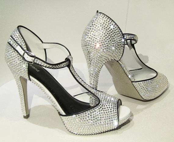 Crystal Wedding Shoes
 Wedding Shoes Swarovski Crystal Womens Shoes High by