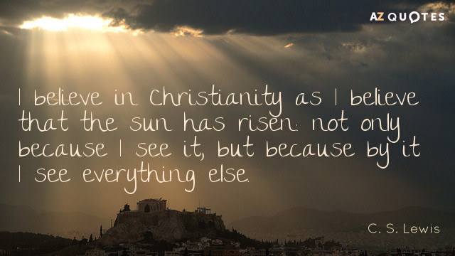 Cs Lewis Easter Quotes
 C S Lewis quote I believe in Christianity as I believe