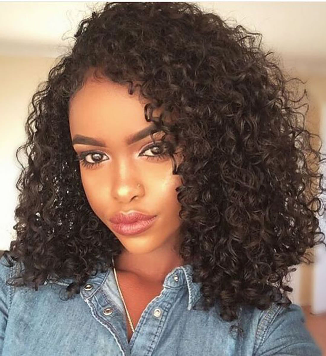 Curly Hairstyles For Black Women
 Black Women Medium Lenght Curly Hairstyles 2018 2019