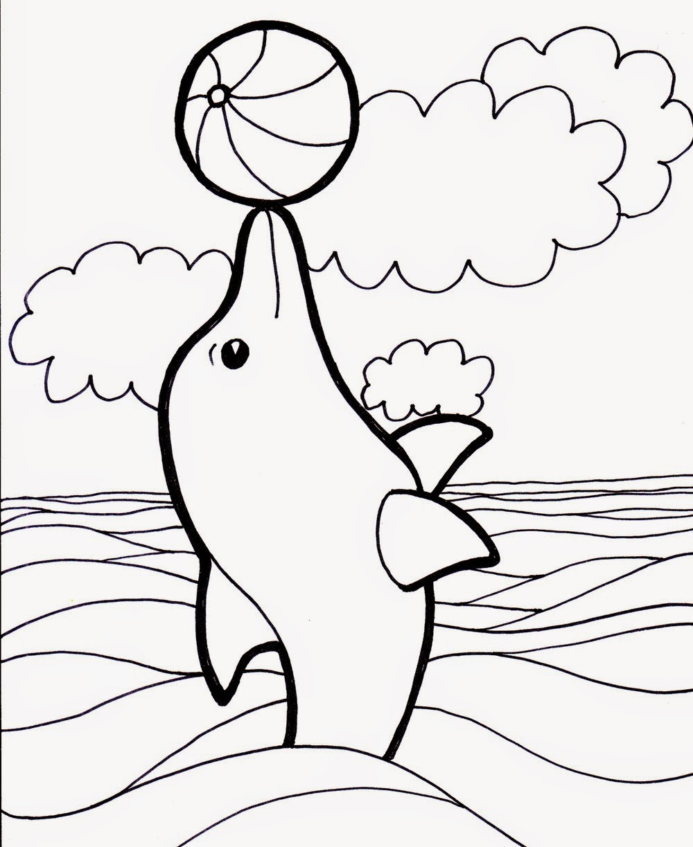 Cute Baby Dolphin Coloring Pages
 colours drawing wallpaper Cute Dolphin Jump Colour