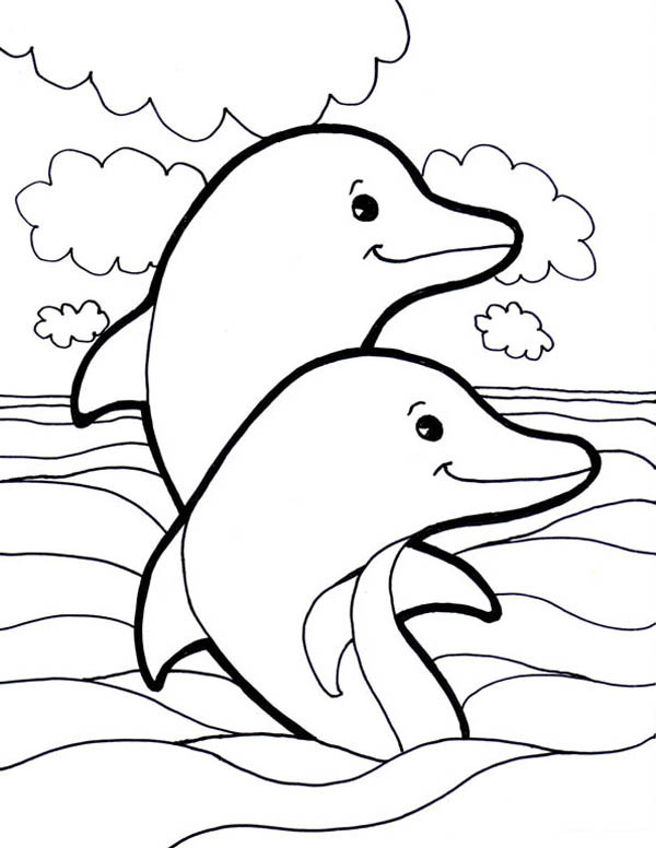 Cute Baby Dolphin Coloring Pages
 Dolphin Coloring Pages