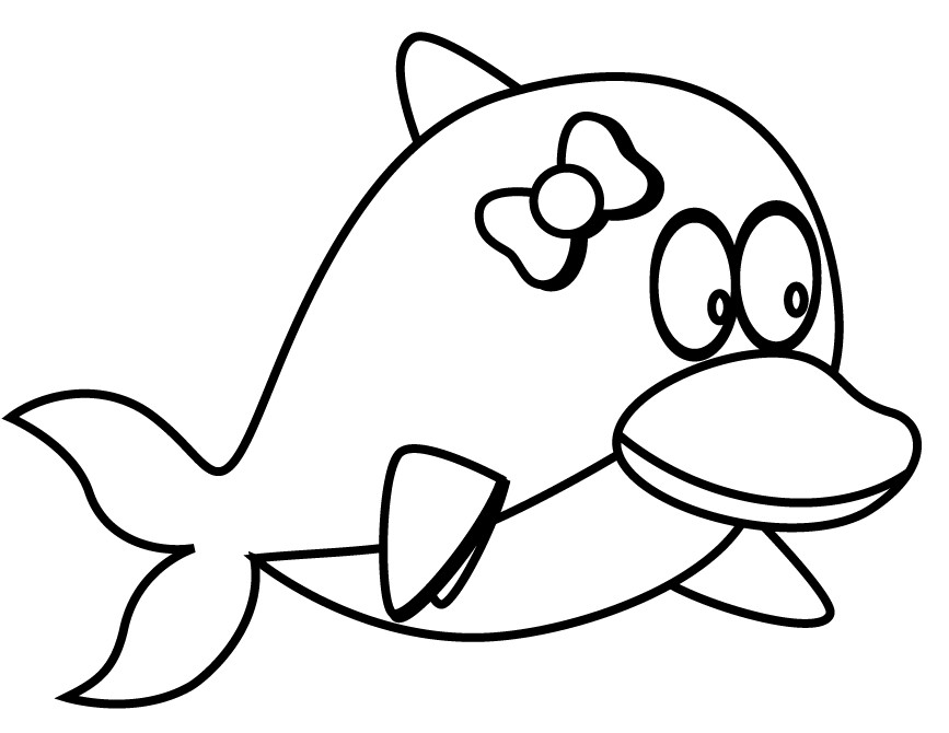 Cute Baby Dolphin Coloring Pages
 Dolphin Coloring Pages