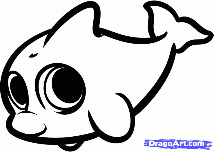Cute Baby Dolphin Coloring Pages
 How to Draw a Baby Dolphin Step by Step Sea animals
