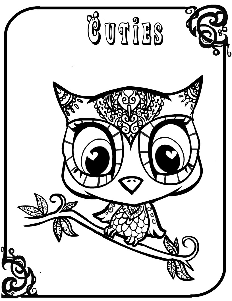 Cute Baby Owl Coloring Pages
 Baby Owls Coloring Sheet To Print