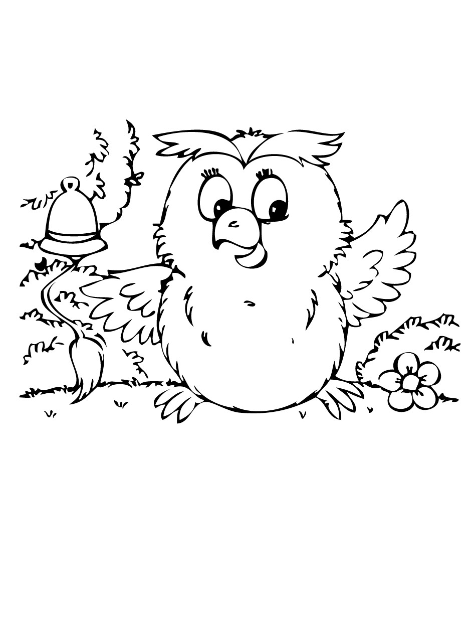 Cute Baby Owl Coloring Pages
 Cute Baby Owl Coloring Page