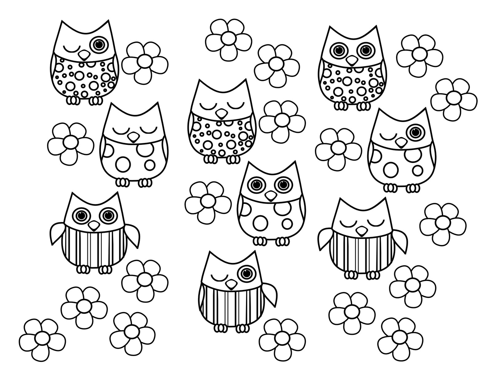 Cute Baby Owl Coloring Pages
 Owl Coloring Page Bird 10 Image – Colorings