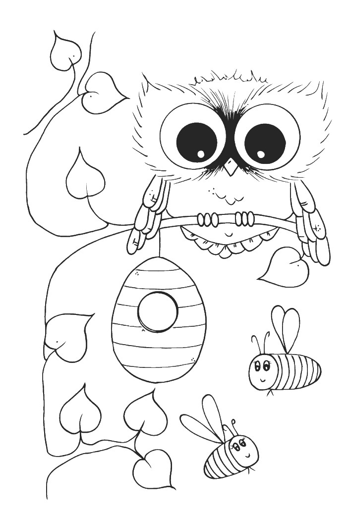 Cute Baby Owl Coloring Pages
 Baby Owl Printable Coloring Pages Coloring Pages