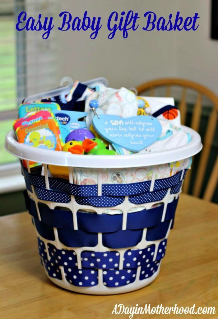 Cute Baby Shower Gift
 Easy Baby Gift Basket