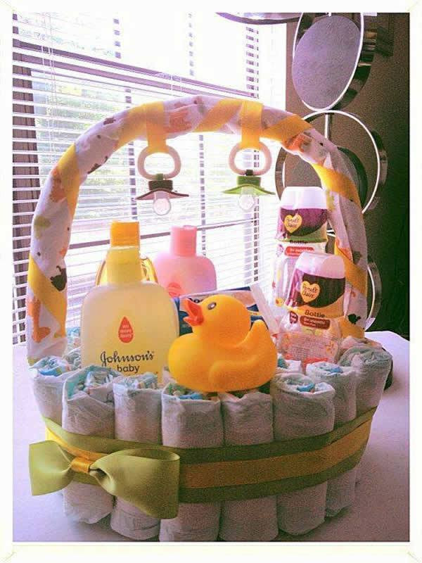 Cute Baby Shower Gift
 90 Lovely DIY Baby Shower Baskets for Presenting Homemade