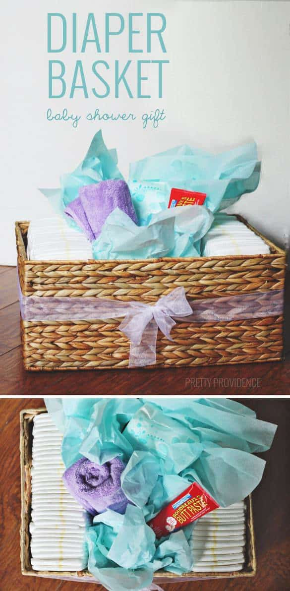 Cute Baby Shower Gift
 Diaper Basket Baby Shower Gift