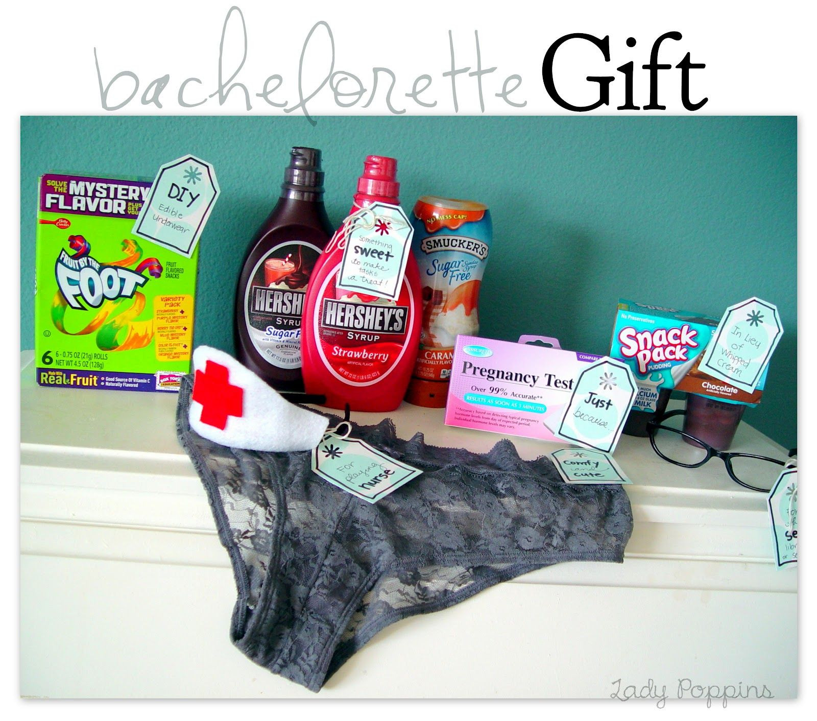 Cute Bachelorette Party Gift Ideas
 Lady Poppins Bachelorette Gift Basket
