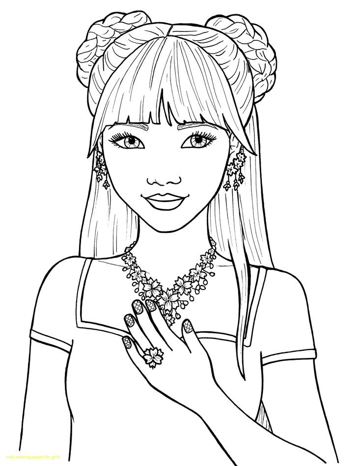 Cute Coloring Pages For Girls
 Cute Coloring Pages For Girls With Inside Teens Teenage