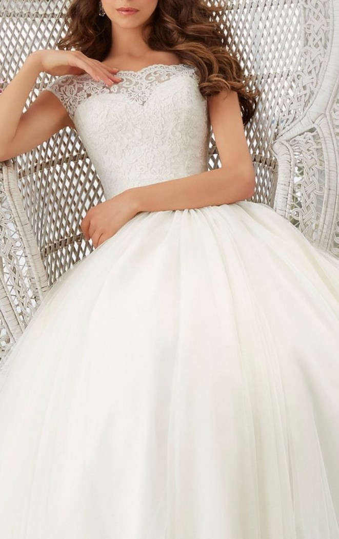 Cute Dresses For A Wedding
 Simple Long A Line Cap Sleeve Train Lace Wedding Dress
