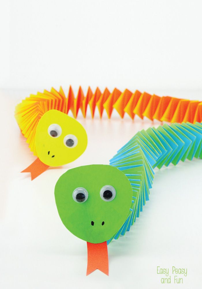 Cute Easy Crafts For Kids
 Accordion Paper Snake Craft