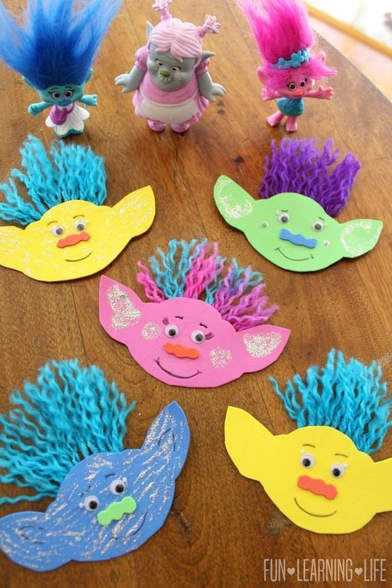 Cute Easy Crafts For Kids
 Pin on trolls party