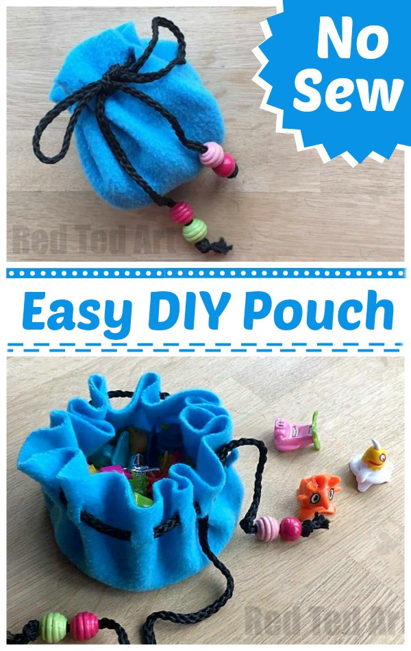 Cute Easy Crafts For Kids
 No Sew Pouch DIY Red Ted Art