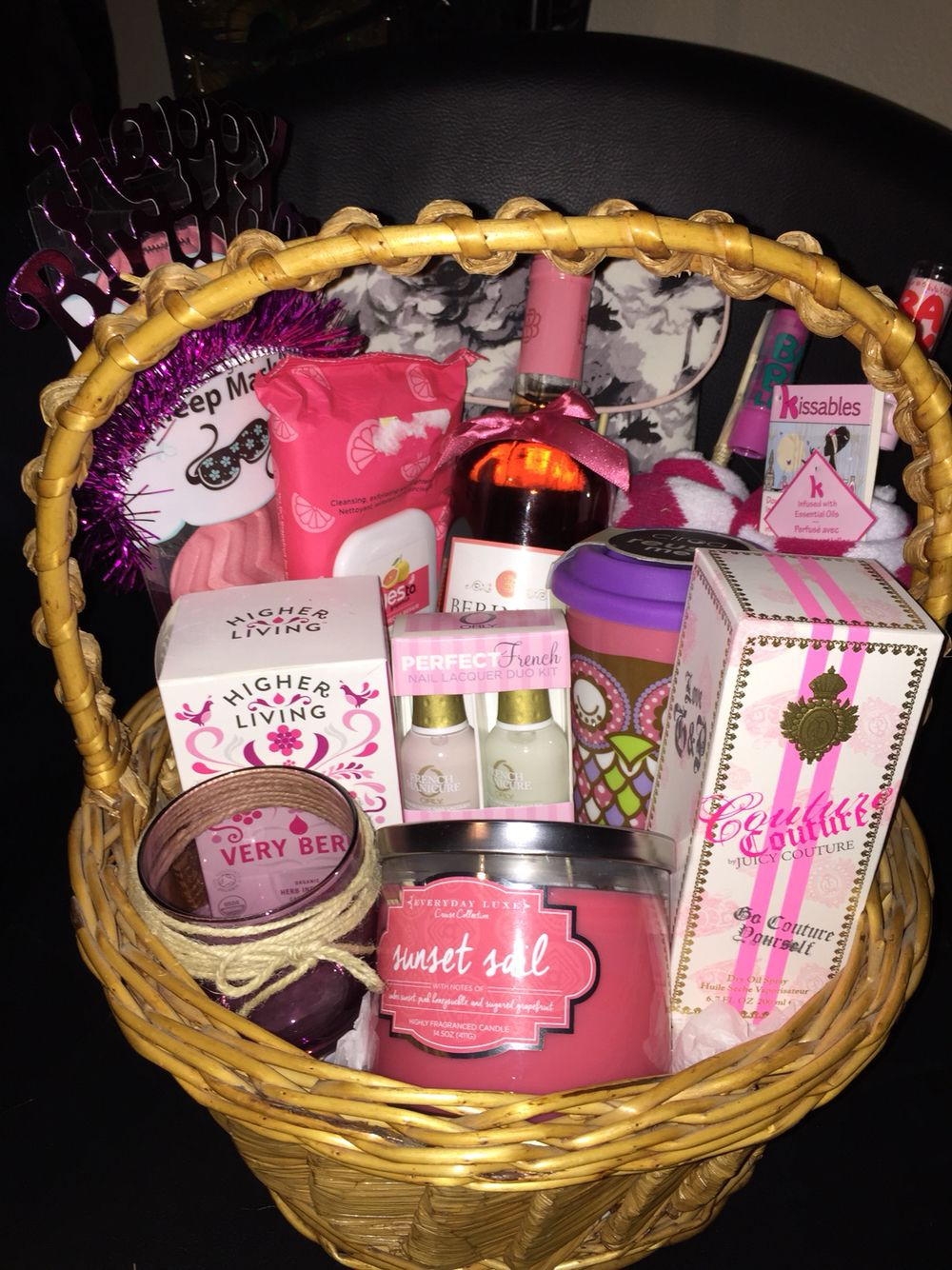 Cute Gift Basket Ideas For Friends
 Gift basket I made for my friend s twenty first birthday