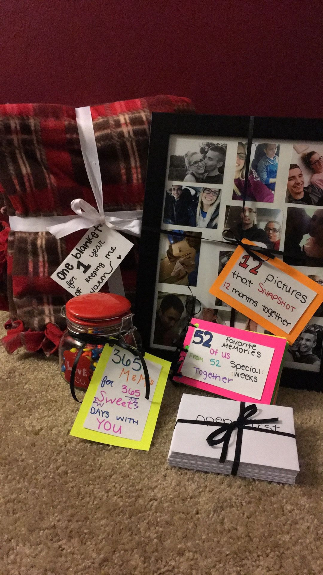 Cute Gift Ideas For Boyfriends
 one year anniversary t ️ More I d just have to add 10