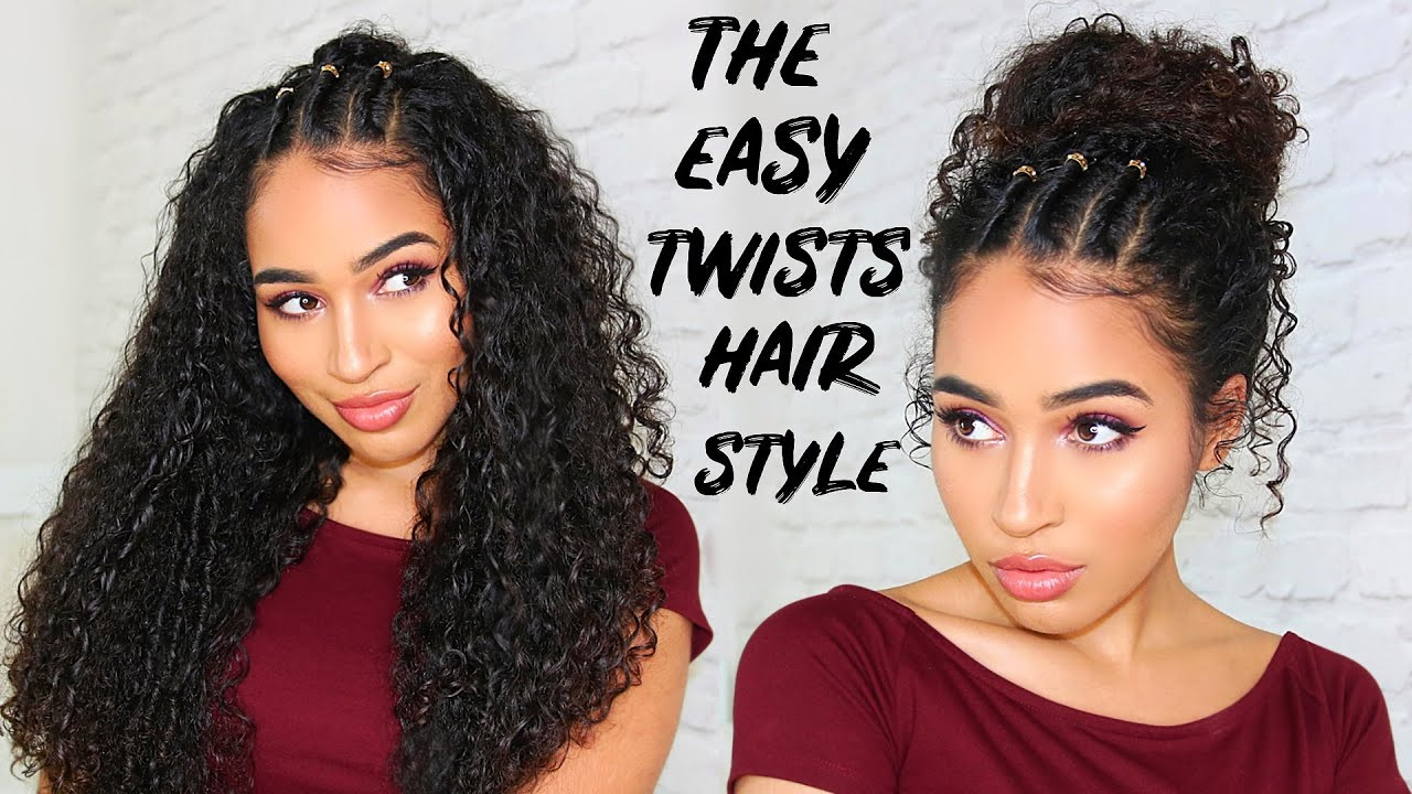 Cute Hairstyles For Frizzy Hair
 EASY 90 00s TWISTS HAIRSTYLE FOR CURLY HAIR Lana Summer