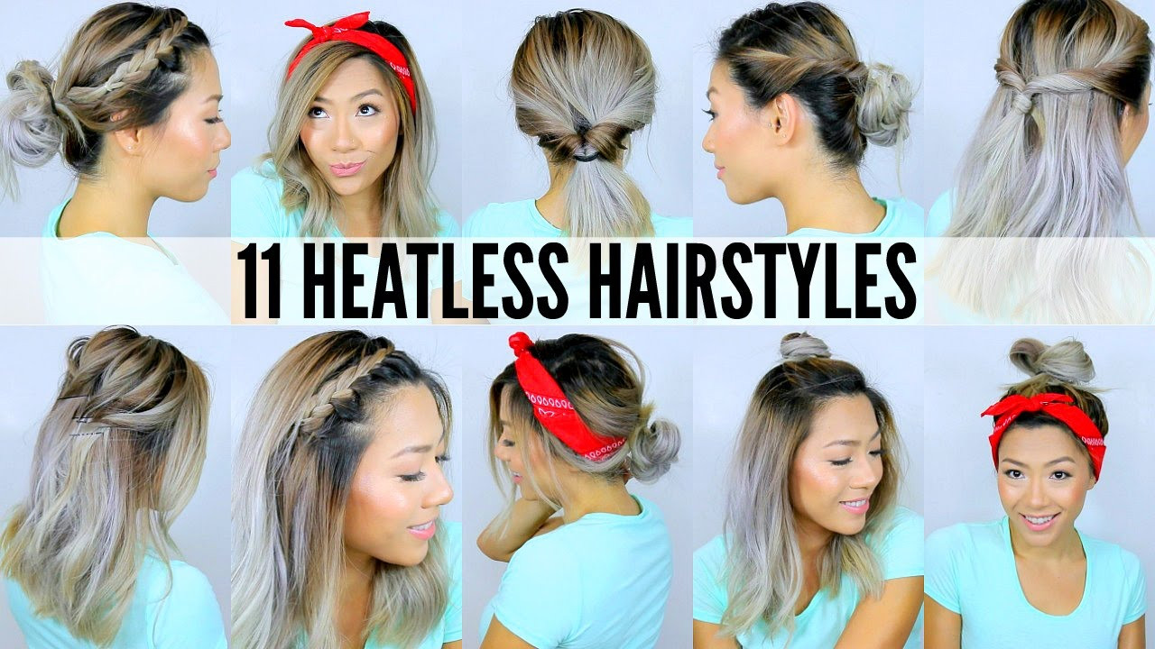 Cute Hairstyles For Short Hair For School
 11 EASY HEATLESS HAIRSTYLES FOR SHORT & LONG HAIR
