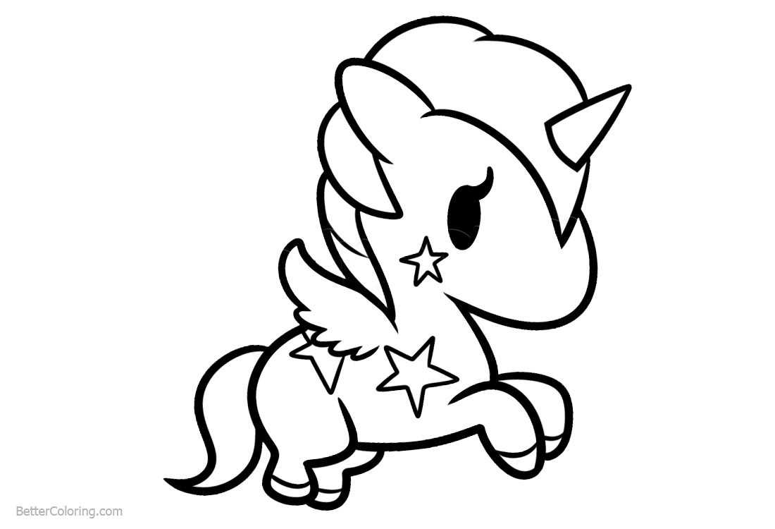 Cute Unicorn Coloring Pages For Kids
 Simple Chibi Unicorn Coloring Pages Free Printable