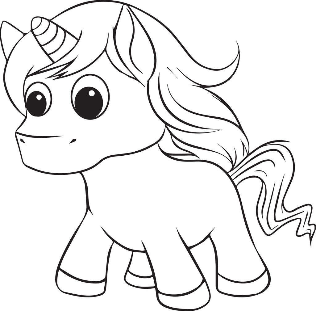 Cute Unicorn Coloring Pages For Kids
 Printable Unicorn Coloring Page for Kids 2 – SupplyMe