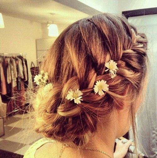 Cute Wedding Hairstyles For Bridesmaids
 Cute french braid updo bridesmaid hairstyle without the