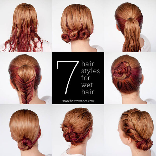Cute Wet Hairstyles
 Get ready fast with 7 easy hairstyle tutorials for wet