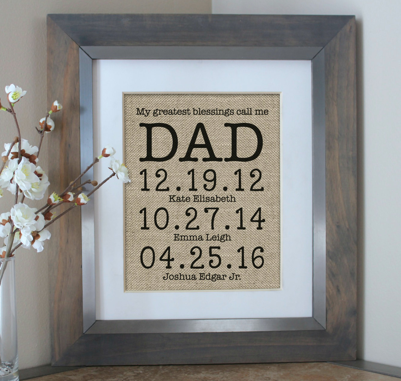 Dads Birthday Gifts
 Gift for Dad from Kids My Daddy Is My Hero by EmmaAndTheBean