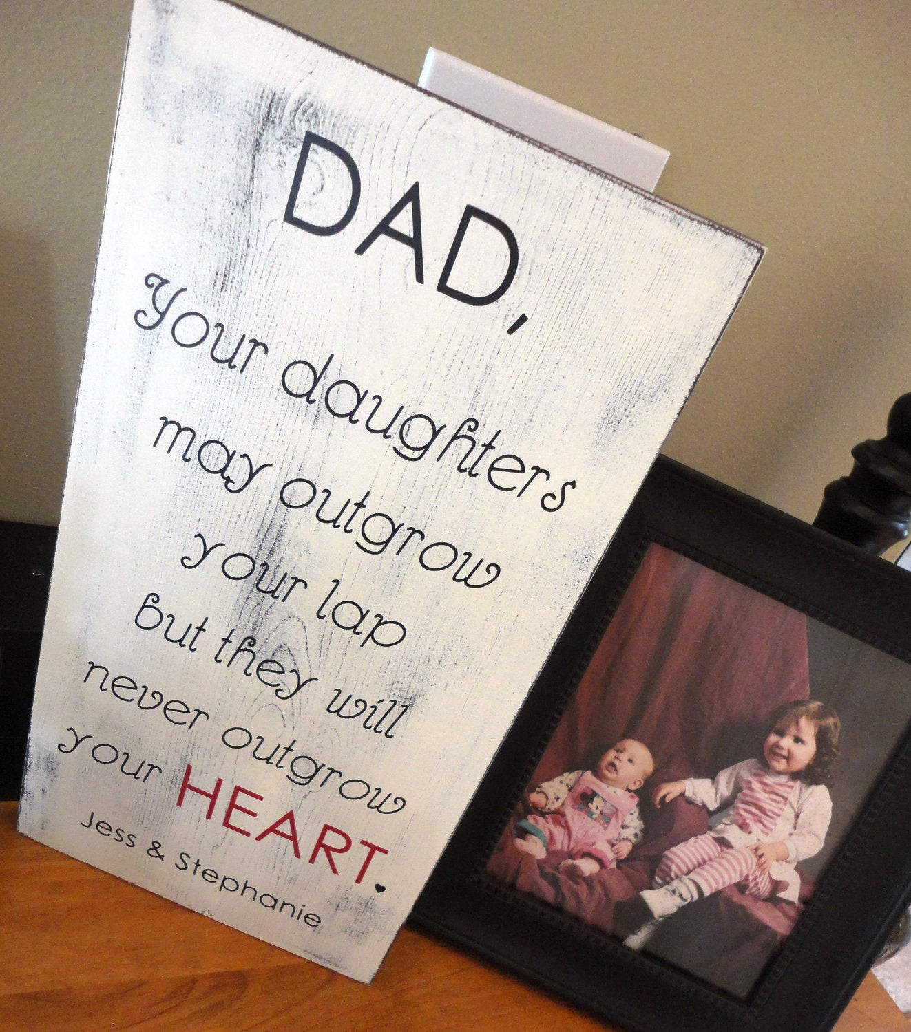 Dads Birthday Gifts
 Rustic Father s Day Sign Birthday Sign I Love You Sign
