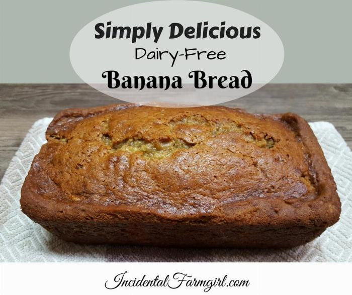 Dairy Free Banana Bread Recipe
 Delicious & Simple Dairy Free Banana Bread Recipe