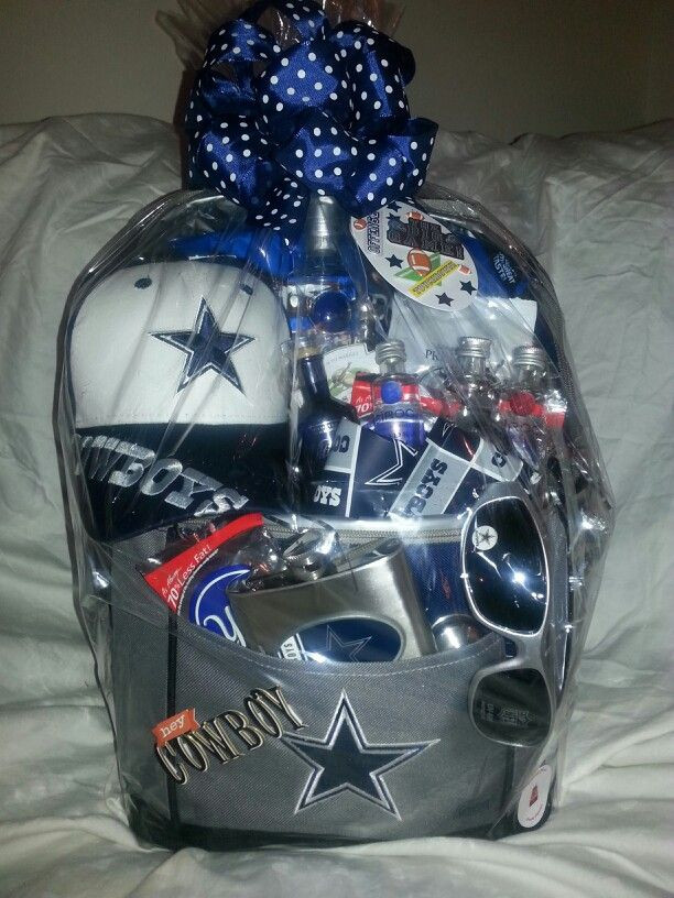 Dallas Cowboys Gift Ideas
 Dallas Cowboy basket Cooler is filled with beer