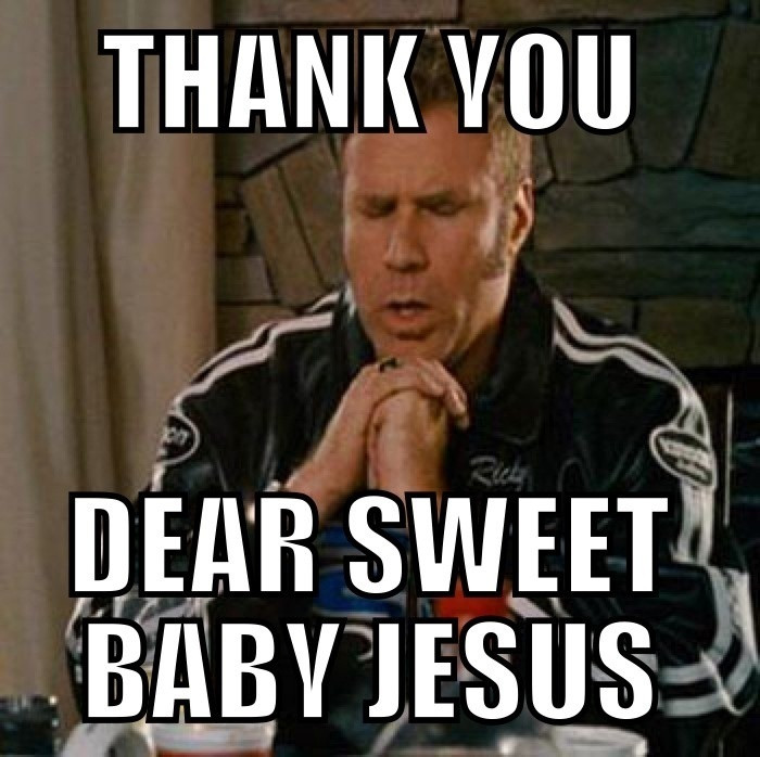 Dear Sweet Baby Jesus Quote
 Baby Jesus Ricky Bobby Quotes QuotesGram